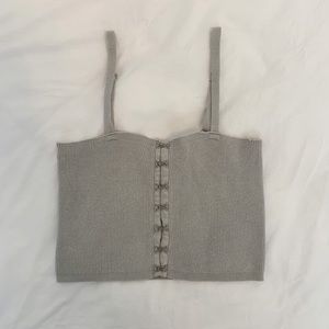 Cute grey knit tank top / bustier